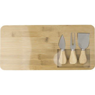 Lesena kuhinjska deska s priborom za sir 38 x 18cm 709536-11
