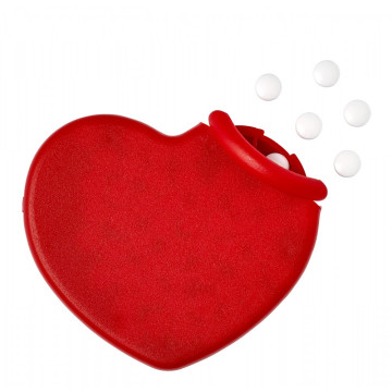 Mint bonboni brez sladkorja v škatlici v obliki srca Heart, rdeča 1484-08