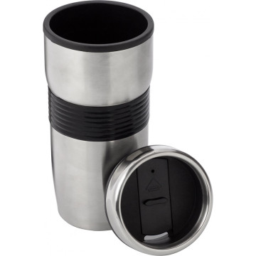 Kovinska potovalna skodelica s silikonskim oprijemom 500ml 3751-01