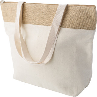 Cotton jute cooler bag Randy, khaki