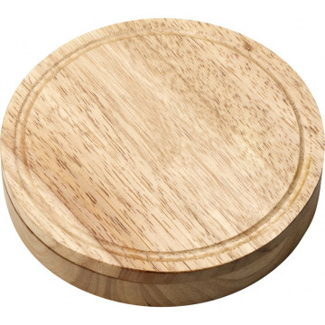 Leseni set za sir v okrogli leseni škatli za rezanje CDF 4582-11CD