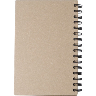 Recycled carton hardcover notebook Caleb, brown