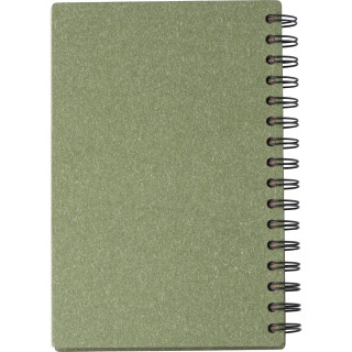 Recycled carton hardcover notebook Caleb, green