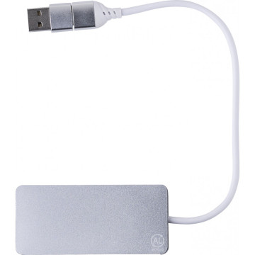 Aluminium USB Hub Layton, silver