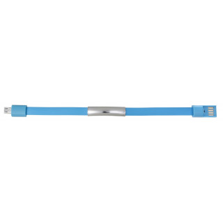 Silikonska zapestnica s kovinsko ploščico, ki je hkrati povezovalni USB micro kabel 7878-18