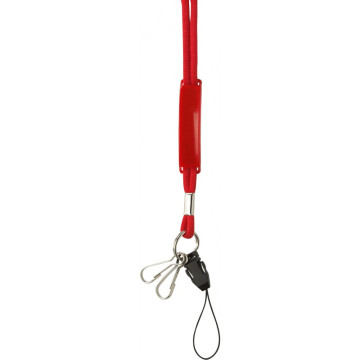 Trak za okoli vratu z dodatki in drsno ploščico za tisk Lanyard slim 4164-08