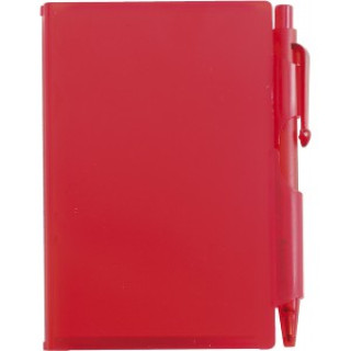 ABS notebook with pen Lucian, red