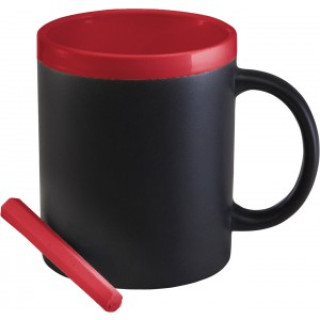 Ceramic mug Claude, red