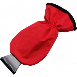 ABS ice scraper and polyester glove Ashton, red