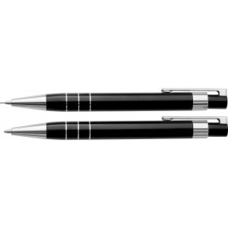 Aluminium writing set Hannah, black