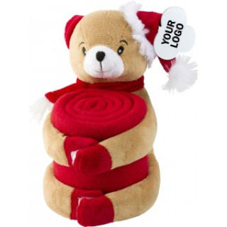 Christmas stuffed animal with blanket Andrew, custom/multico