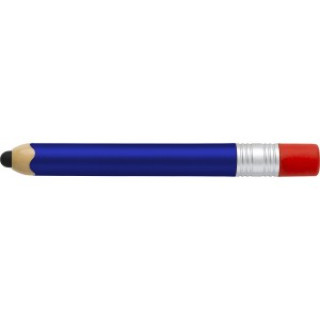 Plastic ballpen in the shape of a pencil., blue