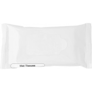 Plastic bag with 10 wet tissues Salma, white