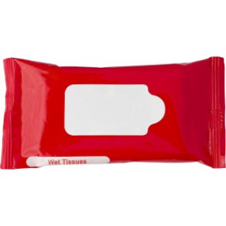 Plastic bag with 10 wet tissues Salma, red