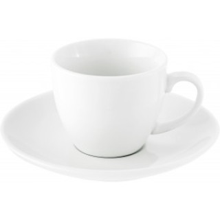 Porcelain cup and saucer Leopold, white