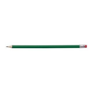 Grafitni svinčnik iz lesa z radirko Hickory, zelena 039309