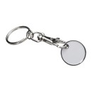 Kovinski obesek za ključe za nakupovalni voziček Arra, bela 047706