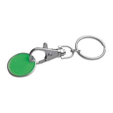 Kovinski obesek za ključe za nakupovalni voziček Arra, zelena 047709