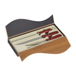 Set kuhinjskih nožev - pribora v prestižni leseni škatli Sydney, rjava 083301