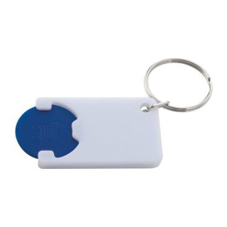 Obesek za ključe s kovancem za nakupovalni voziček Dundee, modra 088704