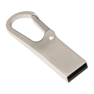 Kovinski USB ključ s karabinom Carabin 2GB do 256GB, siva 099207