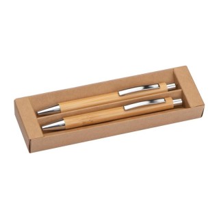 Set lesenih pisal v škatlici - kemik in tehnični svinčnik ECO Nish, beige 257513