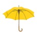 Promocijski dežnik z zavitim lesenim ročajem - avtomatsko odpiranje - 105cm Nancy, rumena 513108