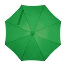 Promocijski dežnik z zavitim lesenim ročajem - avtomatsko odpiranje - 105cm Nancy, zelena 513109