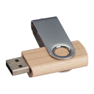 USB ključek Twister LES - lesen s kovinskim klipom 087601