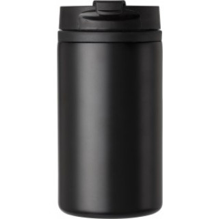Stainless steel double walled cup Gisela, black